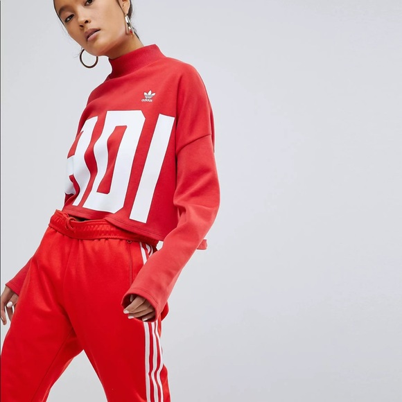 Tops - Adidas Originals Bold Age cropped sweatshirt EUC